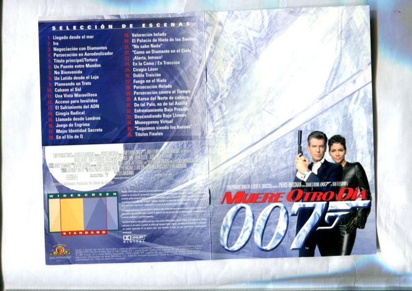 Caratula + Propaganda video de James Bond: Muere otro dia