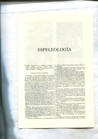 Espasa Calpe: Espeleologia universal (articulo de 5 paginas)