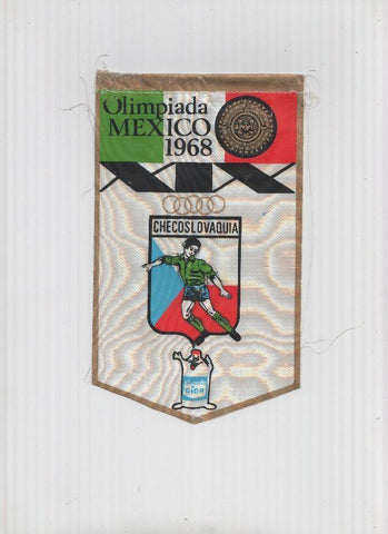 Banderin Olimpiada Mexico 1968 : Checoslovaquia (Editor detergentes Gior)