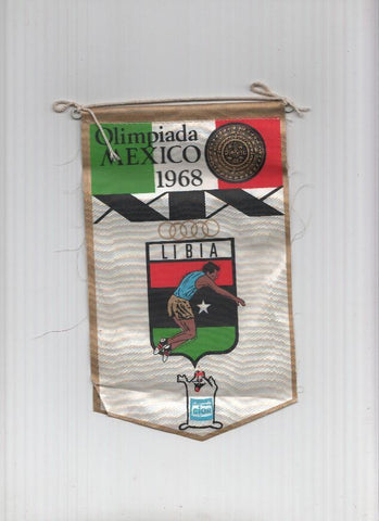 Banderin Olimpiada Mexico 1968 : Libia (Editor detergentes Gior)