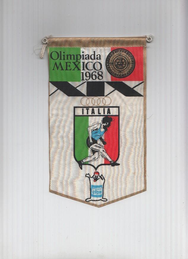 Banderin Olimpiada Mexico 1968 : Italia (Editor detergentes Gior)