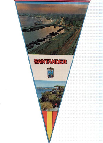 BANDERIN: SANTANDER - Diferentes vistas a doble cara, Faro de Cabo Mayor, Playa, Ciudad Nocturna