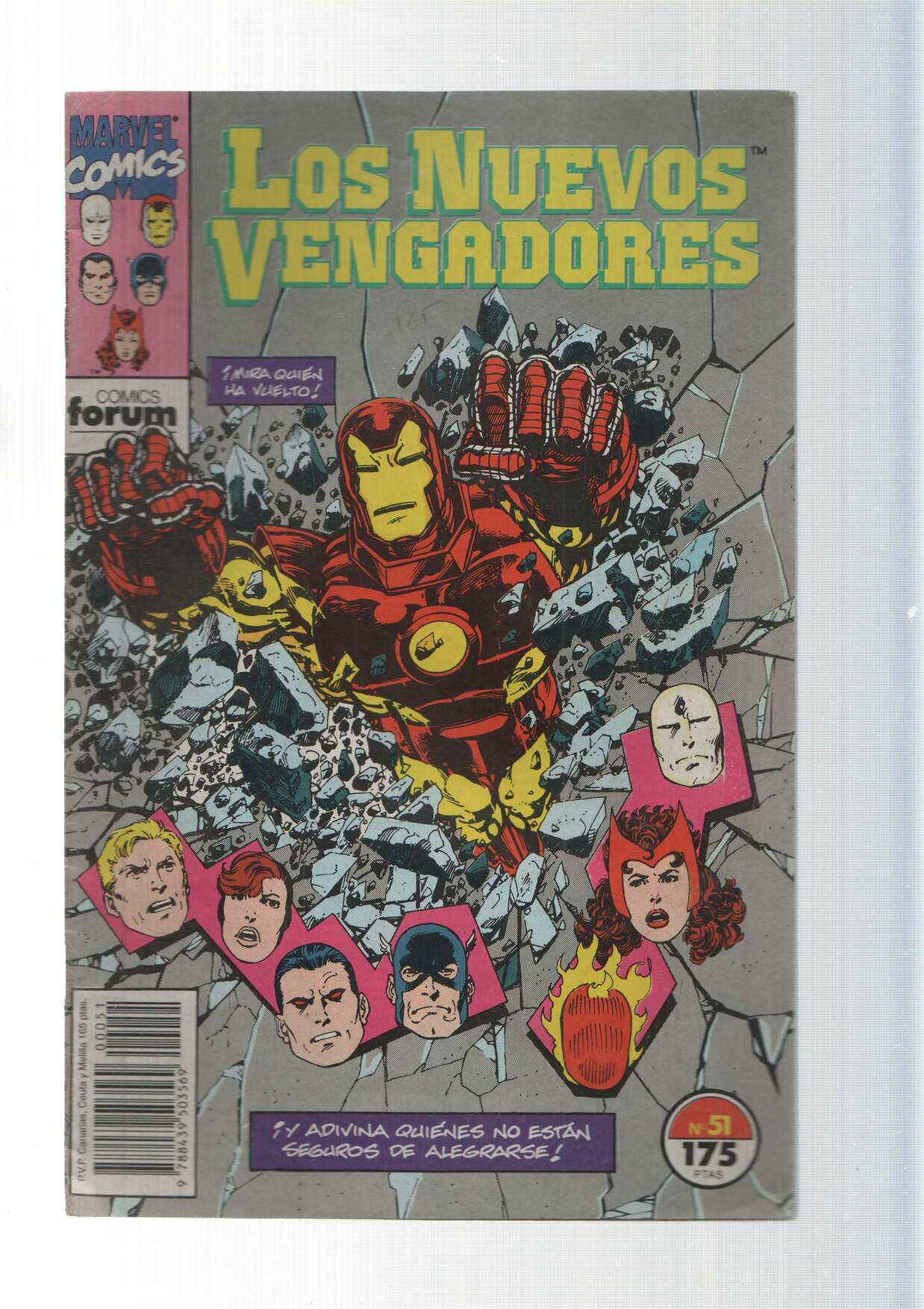 Planeta-De Agostini: Canto sobre armas y heroes - Los Nuevos Vengadores numero 51. Marvel Comics