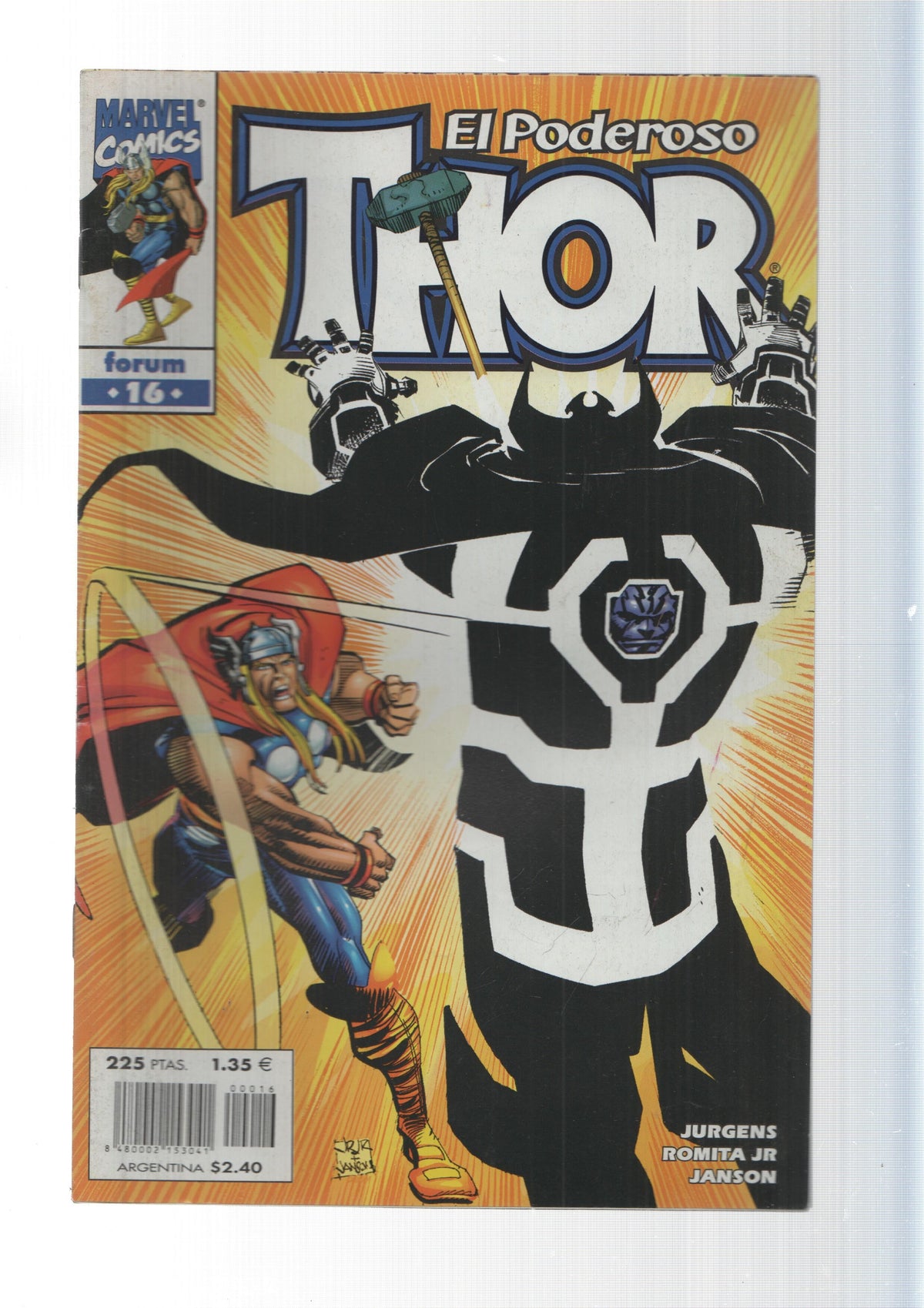 Planeta-De Agostini: La Venganza de los Encantadores - El Poderoso Thor  vol. 4, numero 16. Marvel Comics