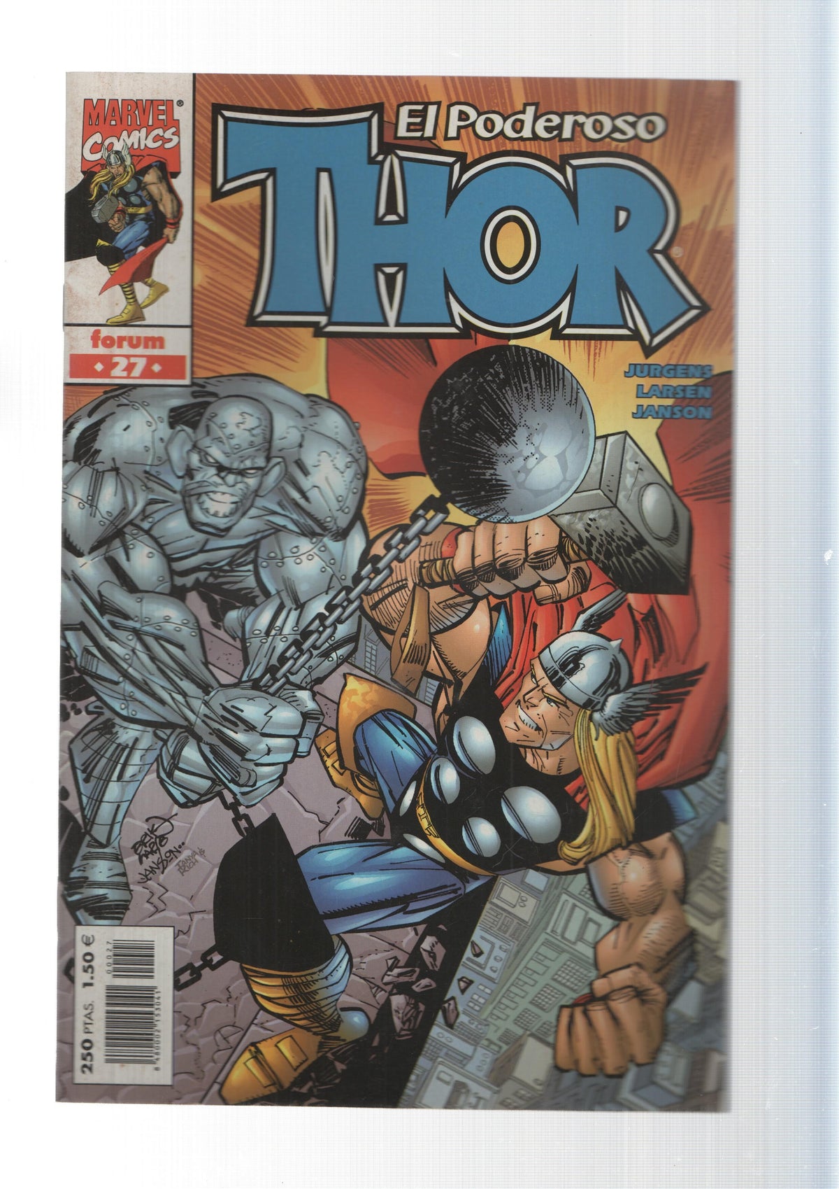 Planeta-De Agostini: Los Olvidados - El Poderoso Thor  vol. 4, numero 27. Marvel Comics