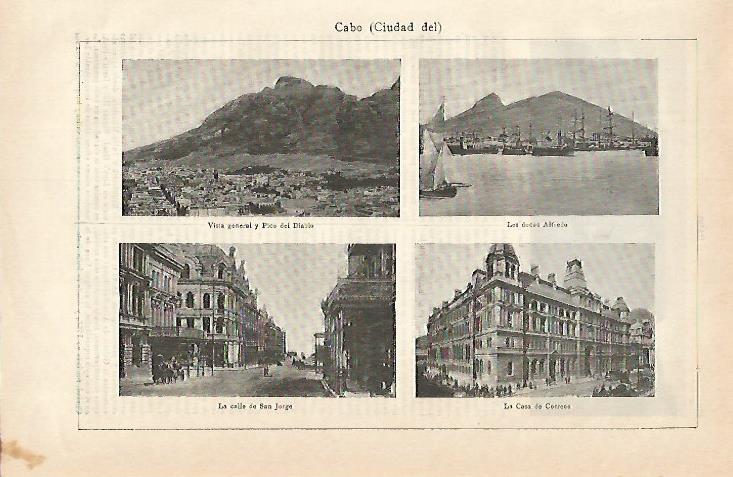 LAMINA De ESPASA 00125: Ciudad del Cabo