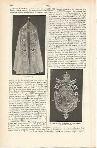 LAMINA ESPASA 1430: Ornamentos del Papa