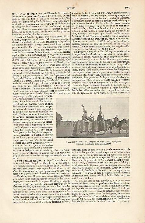 LAMINA ESPASA 5794: Guerreros de la region del Tchad