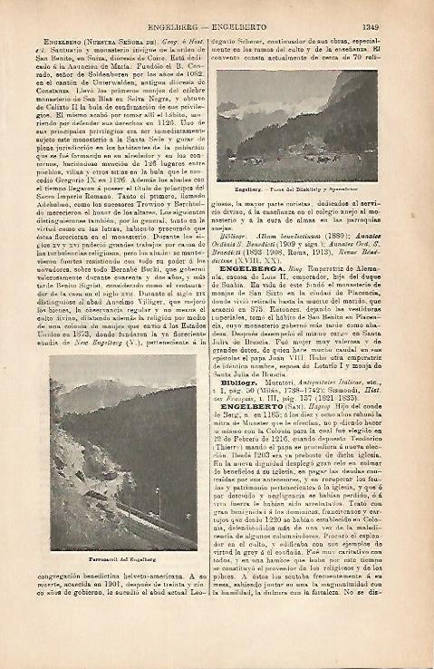 LAMINA ESPASA 6927: Vistas de Engelberg Suiza