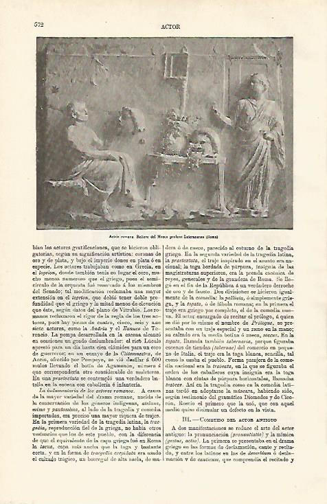 LAMINA ESPASA 8081: Actriz romana