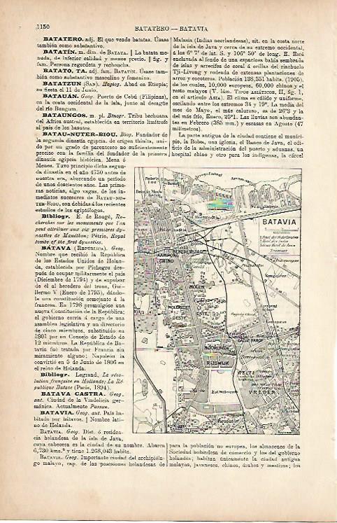 LAMINA ESPASA 9826: Plano de Batavia Malasia
