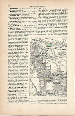 LAMINA ESPASA 9826: Plano de Batavia Malasia