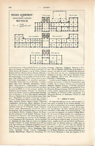 LAMINA ESPASA 10400: Planta del Museo Germanico de Munich