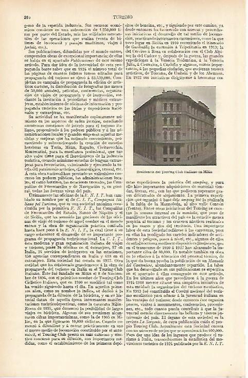 LAMINA ESPASA 12041: Residencia del Touring Club Italiano en Milan