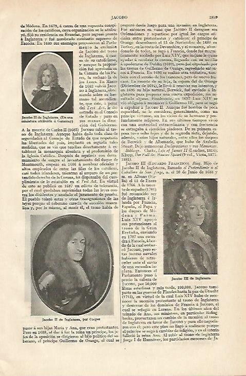 LAMINA ESPASA 6117: Retratos de Jacobo II de Inglaterra