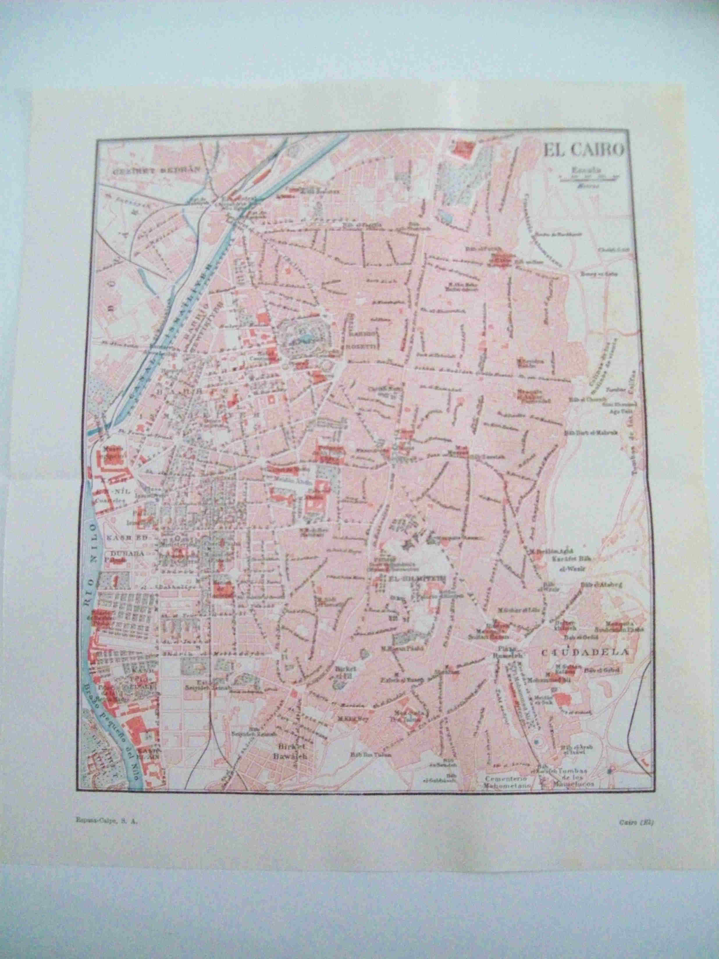 LAMINA ESPASA 14668: Plano de El Cairo Egipto
