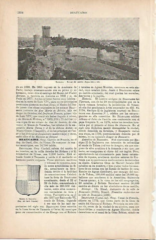 LAMINA ESPASA 9857: Casstillo de Beaucaire Francia