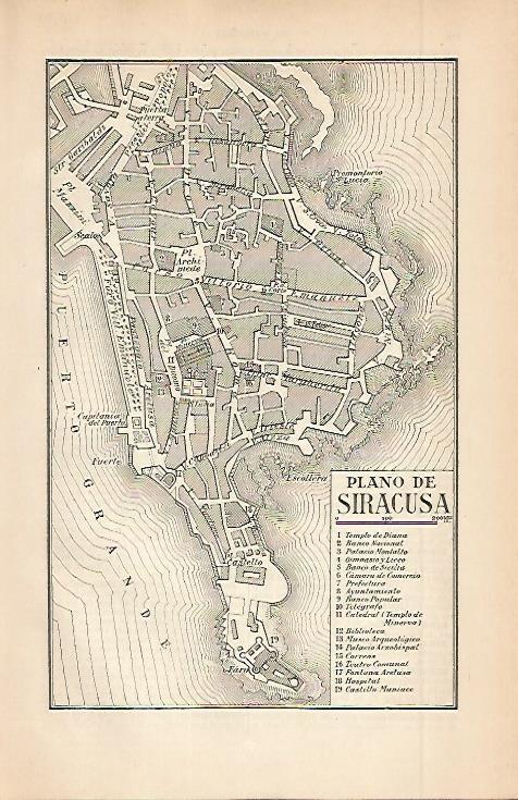 LAMINA ESPASA 2624: Plano de Siracusa Italia