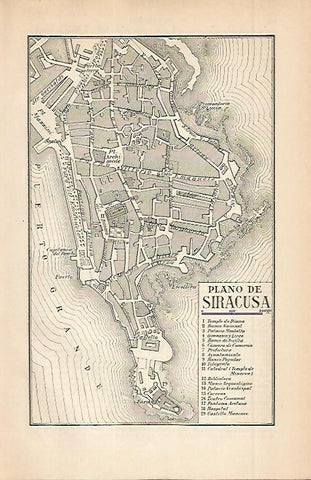 LAMINA ESPASA 2624: Plano de Siracusa Italia