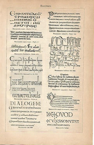 LAMINA ESPASA 18912: Tipos de escritura