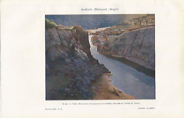 LAMINA ESPASA 19052: El lago de Nemi Angel Andrade