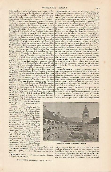 LAMINA ESPASA 19655: Abadia de Seckau Austria
