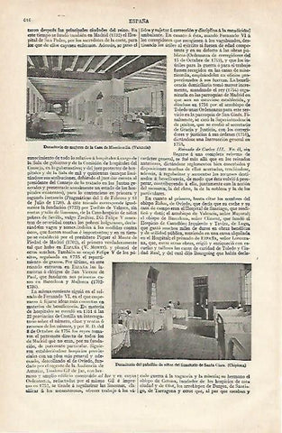 LAMINA ESPASA 19861: Dormitorio de mujeres de la Casa de Misericordia de Valencia