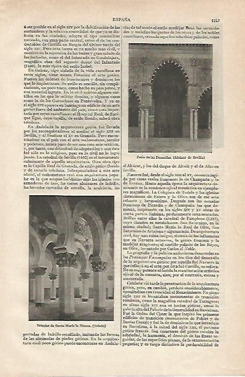 LAMINA ESPASA 20025: Partio de las Doncellas en el Alcazar de Sevilla