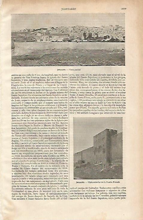 LAMINA ESPASA 6223: Vista parcial de Jerusalen