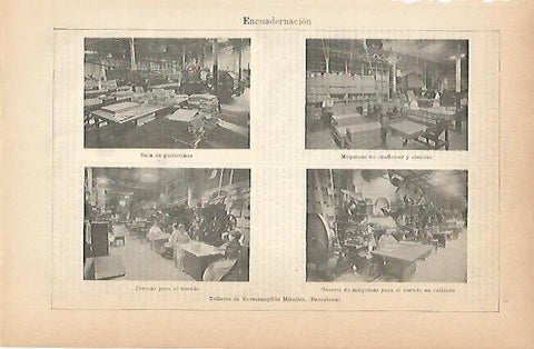 LAMINA ESPASA 6911: Imagenes de los talleres de Hermenegildo Miralles en Barcelona