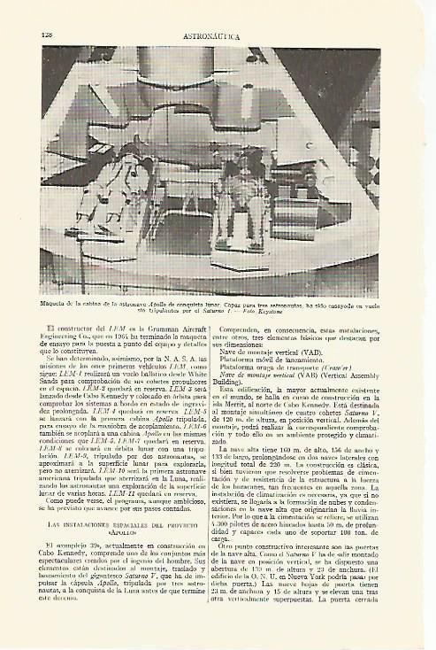 LAMINA ESPASA 20793:  Maqueta de la cabina del Apollo