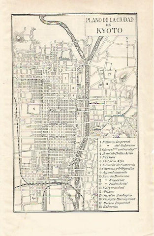 LAMINA ESPASA 21192: Plano de Kyoto