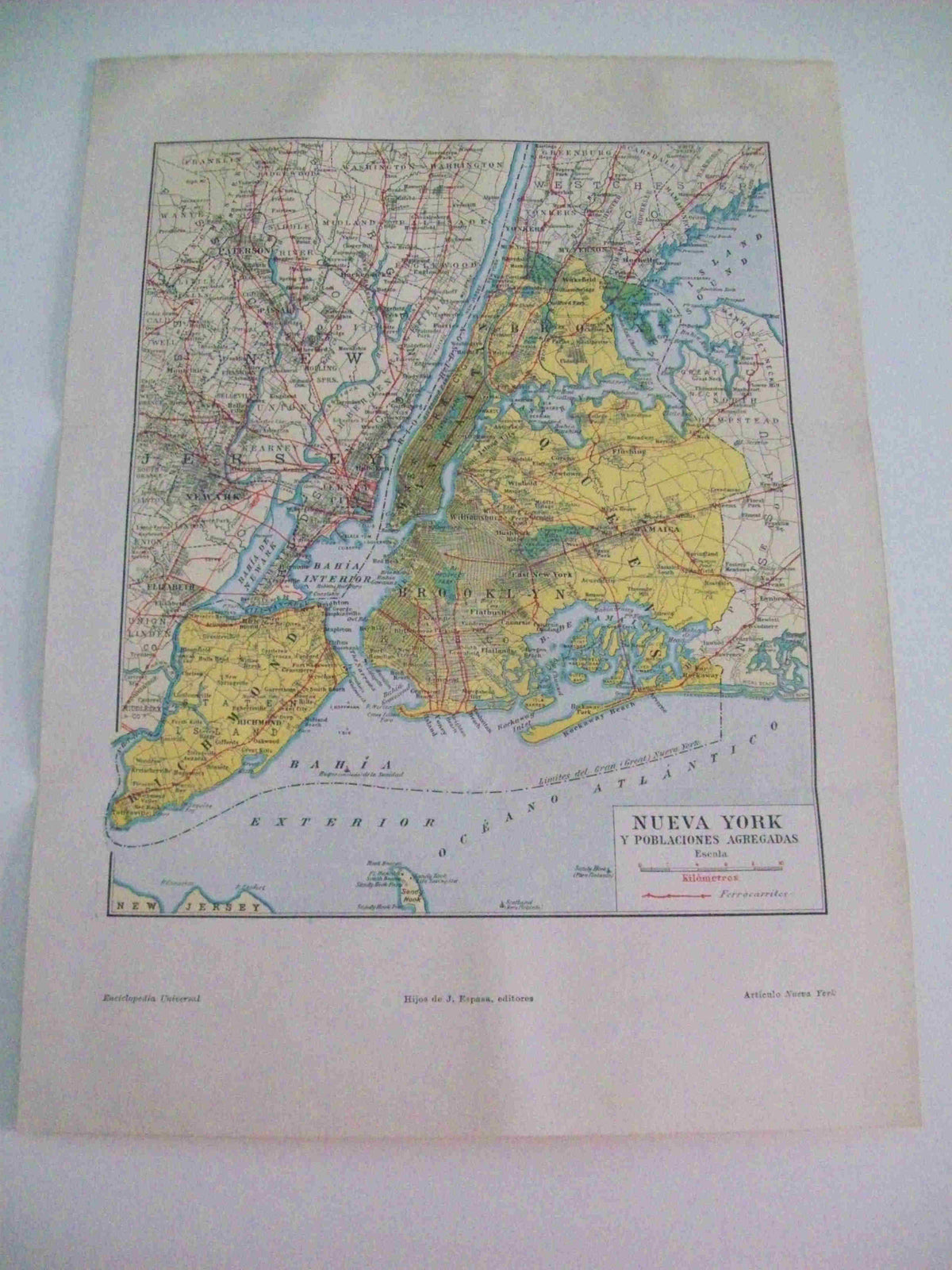 LAMINA ESPASA 9618: Mapa de Nueva York