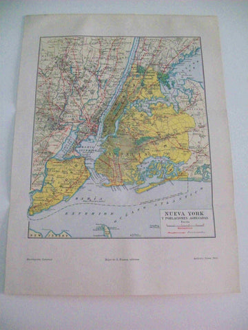 LAMINA ESPASA 9618: Mapa de Nueva York