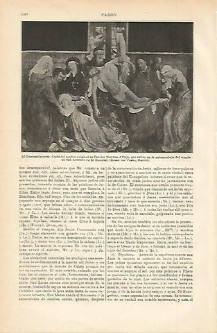 LAMINA ESPASA 002327: El Descendimiento copia del cuadro de Van der Weyden el Viejo
