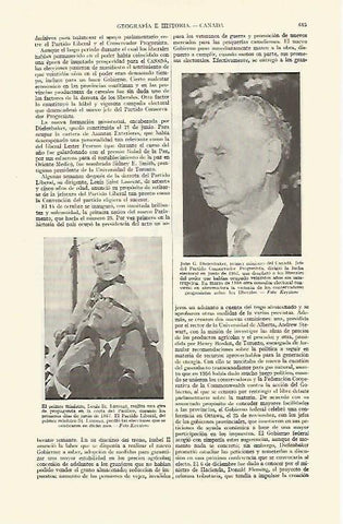 LAMINA ESPASA 21682: John G. Diefenbaker primer ministro de Canada