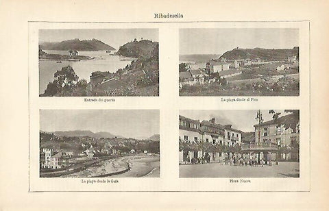 LAMINA ESPASA 6556: Vistas de Ribadesella Asturias