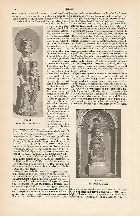LAMINA ESPASA 4088: Virgen del Museo de Vic Barcelona