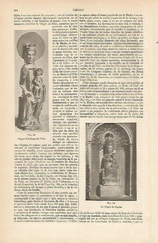 LAMINA ESPASA 4088: Virgen del Museo de Vic Barcelona