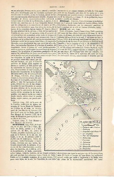 LAMINA ESPASA 22545: Plano de Suez