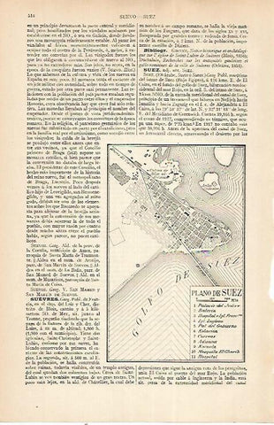 LAMINA ESPASA 22545: Plano de Suez