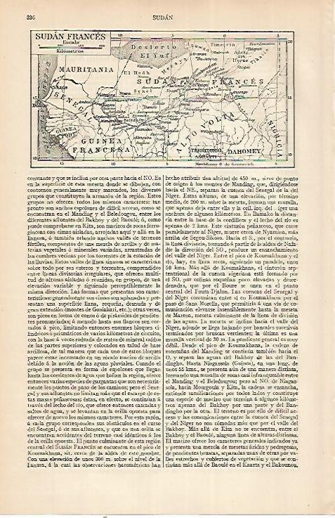LAMINA ESPASA 22709: Mapa de Sudan frances