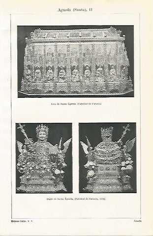 LAMINA ESPASA 15437: Arca y Busto de Santa Agueda en Catania