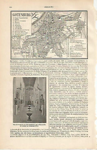 LAMINA ESPASA 2137: Plano de Gotenburg Suecia