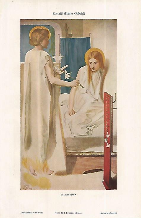 LAMINA ESPASA 19268: La Anunciacion por Rosetti