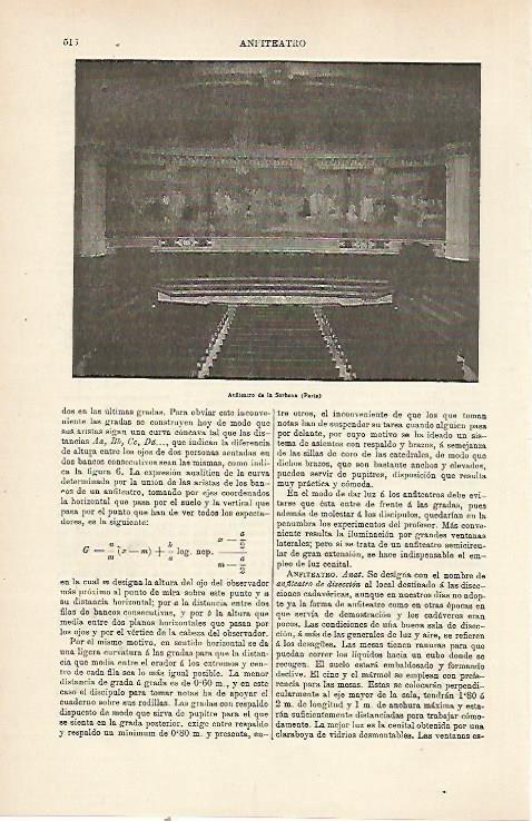 LAMINA ESPASA 23775: Anfiteatro de la Sorbona en Paris