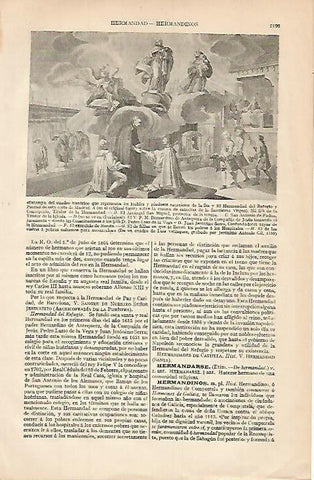 LAMINA ESPASA 650: Estampa decla Santa Hermandad del Refugio y Piedad de Madrid 1759