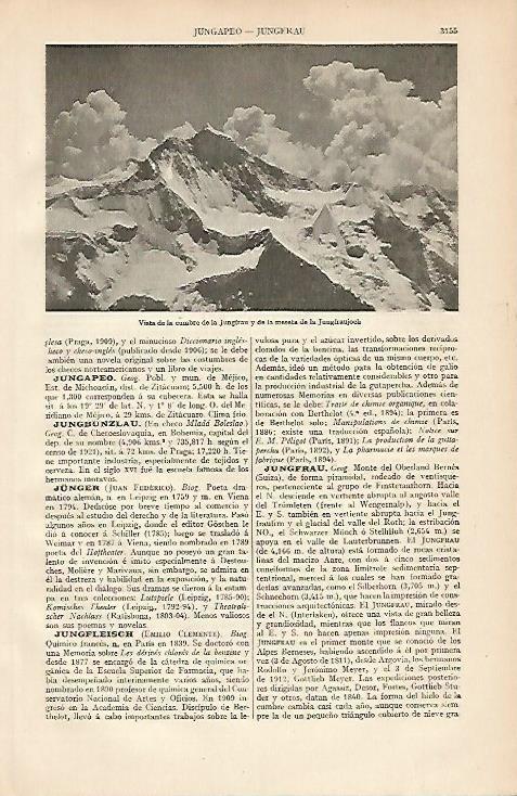 LAMINA ESPASA 6313: Cumbre de la Jungfrau