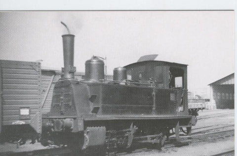Postal 012162: Locomotora de vapor 020-0232 (MZA 602), en Delicias, Madrid, años 60