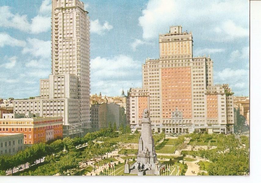 Postal 037397 : Madrid. Plaza de España y Monumento a Cervantes